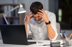 Frustrated business owner